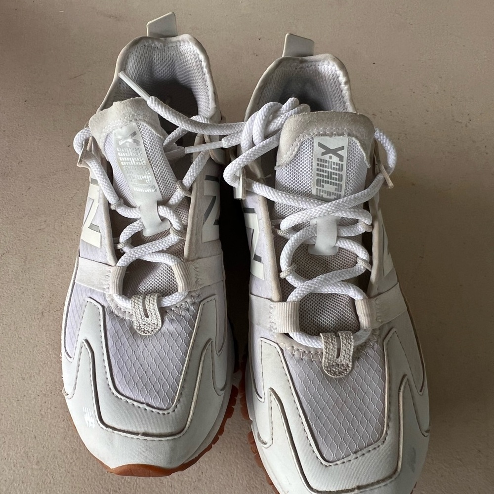 New Balance X-Racer White and Gray Athletic Shoes